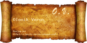 Olenik Veron névjegykártya